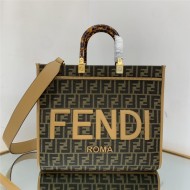 MEDIUM Fendi SUNSHINE Fendace Printed leather shopper High