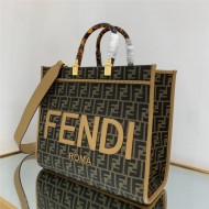 MEDIUM Fendi SUNSHINE Fendace Printed leather shopper High