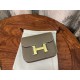 Hermes Constance Slim Wallet Leather Gold Metal WAX High