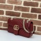 GG Marmont small matelassé shoulder bag Burgundy High