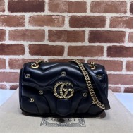 GG Marmont small matelassé shoulder bag Black High