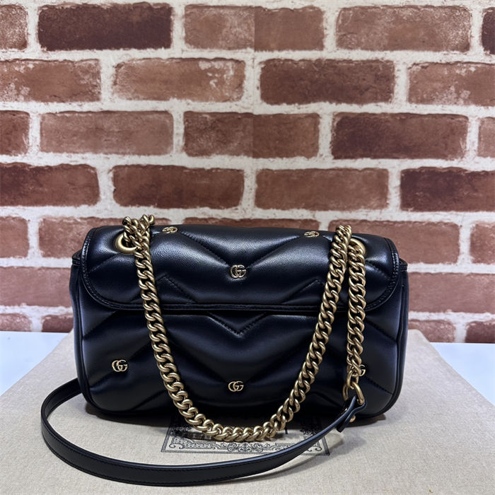 GG Marmont small matelassé shoulder bag Black High