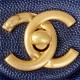 Chanel MINI FLAP BAG Grained Shiny Calfskin & Gold-Tone Metal AS3368 Navy A