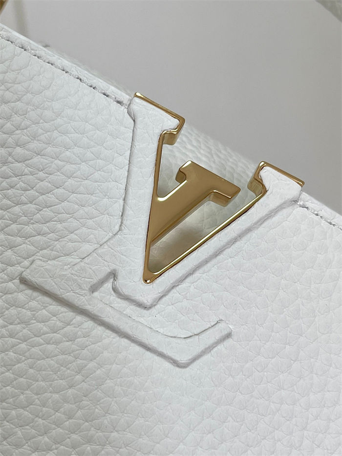 Louis Vuitton Capucines Mini Bag Taurillon Leather M20845 White High