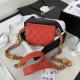 Chanel CLUTCH WITH CHAIN AP2857 Grained Shiny Calfskin & Gold-Tone Metal Orange A