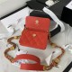 Chanel CLUTCH WITH CHAIN AP2857 Grained Shiny Calfskin & Gold-Tone Metal Orange A