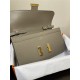 Hermes Constance To Go Long Wallet Epsom Leather Grey Gold-Metal WAX High