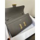 Hermes Constance To Go Long Wallet Epsom Leather Dark Grey Gold-Metal WAX High