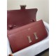 Hermes Constance To Go Long Wallet Epsom Leather Burgundy Silver-Metal WAX High