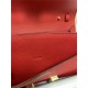 Hermes Constance To Go Long Wallet Epsom Leather Red Gold-Metal WAX High