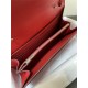 Hermes Constance To Go Long Wallet Epsom Leather Red Silver-Metal WAX High