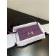 Hermes Constance To Go Long Wallet Epsom Leather Purple Silver-Metal WAX High