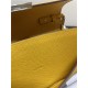 Hermes Constance To Go Long Wallet Epsom Leather Yellow Silver-Metal WAX High