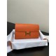 Hermes Constance To Go Long Wallet Epsom Leather Orange Gold-Metal WAX High