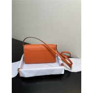 Hermes Constance To Go Long Wallet Epsom Leather Orange Silver-Metal WAX High