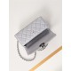 Chanel CLUTCH WITH CHAIN AP3238 Grained Shiny Calfskin Silver A