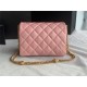 Chanel MINI FLAP BAG AS3378 Lambskin & Gold-Tone Metal Pink High