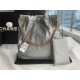 Chanel 22 LARGE HANDBAG Shiny Calfskin & Gold-Tone Metal AS3262 Grey High