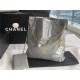 Chanel 22 LARGE HANDBAG Shiny Calfskin & Gold-Tone Metal AS3262 Grey High