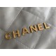 Chanel 22 LARGE HANDBAG Shiny Calfskin & Gold-Tone Metal AS3262 Grey High