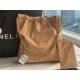 Chanel 22 LARGE HANDBAG Shiny Calfskin & Gold-Tone Metal AS3262 Camel High