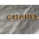 Chanel 22 MEDIUM HANDBAG Shiny Calfskin & Gold-Tone Metal AS3261 Grey High