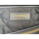 Chanel 22 MEDIUM HANDBAG Shiny Calfskin & Gold-Tone Metal AS3261 Grey High