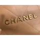 Chanel 22 SMALL HANDBAG Shiny Calfskin & Gold-Tone Metal AS3260 Camel High