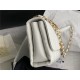 SMALL FLAP BAG Lambskin, Strass & Gold-Tone Metal AS3241 White High