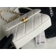 SMALL FLAP BAG Lambskin, Strass & Gold-Tone Metal AS3240 White High