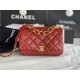 Small Flap Bag AS3367 Lambskin & Gold-Tone Metal Red High