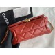 Mini Flap Bag AS3366 Lambskin & Gold-Tone Metal Red High