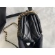 Supermini Flap Bag AS3365 Lambskin & Gold-Tone Metal Black High