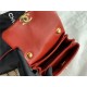 Supermini Flap Bag AS3365 Lambskin & Gold-Tone Metal Red High