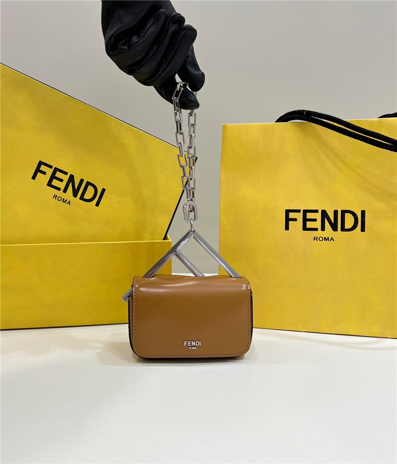 Fendi First Sight Nano bag Leather Brown High