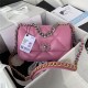 Chanel 19 Flap Bag Goatskin/Lambskin Dark Pink Silver High