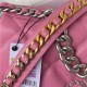 Large Chanel 19 Flap Bag Goatskin/Lambskin Dark Pink Silver High