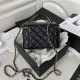 Chanel VANITY WITH CHAIN AP2846 Lambskin & Gold-Tone Metal Black A