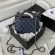 Chanel VANITY WITH CHAIN AP2846 Lambskin & Gold-Tone Metal Navy A