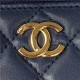 Chanel VANITY WITH CHAIN AP2846 Lambskin & Gold-Tone Metal Navy A