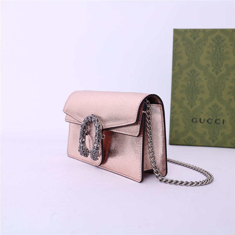 Dionysus super mini leather bag 476432 Champagne high