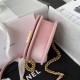 Chanel MINI BOY Chanel MESSENGER BAG Velvet & Gold-Tone Metal AS3315 Pink A