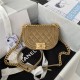 Chanel MINI BOY Chanel MESSENGER BAG Velvet & Gold-Tone Metal AS3315 Beige A