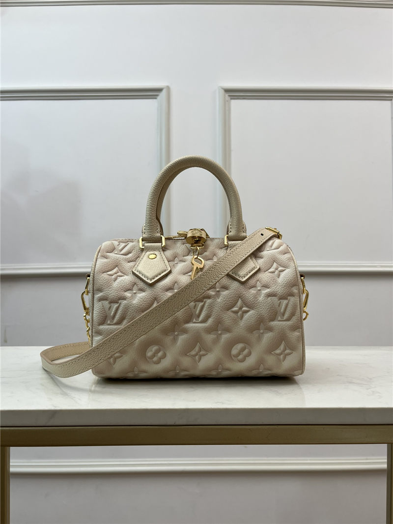 Louis Vuitton SPEEDY BANDOULIÈRE 20 Sprayed and embossed grained cowhide leather M46163 High