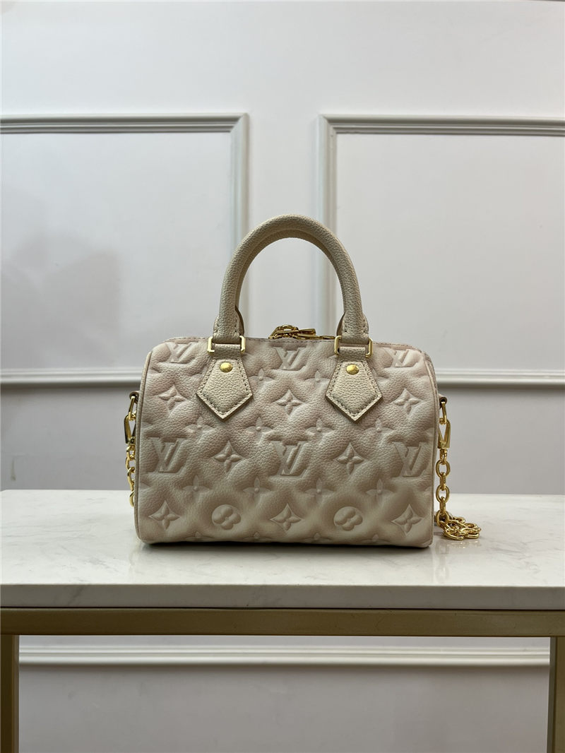 Louis Vuitton SPEEDY BANDOULIÈRE 20 Sprayed and embossed grained cowhide leather M46163 High