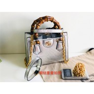 Gucci Diana mini tote bag 675800 Lizard Silver High