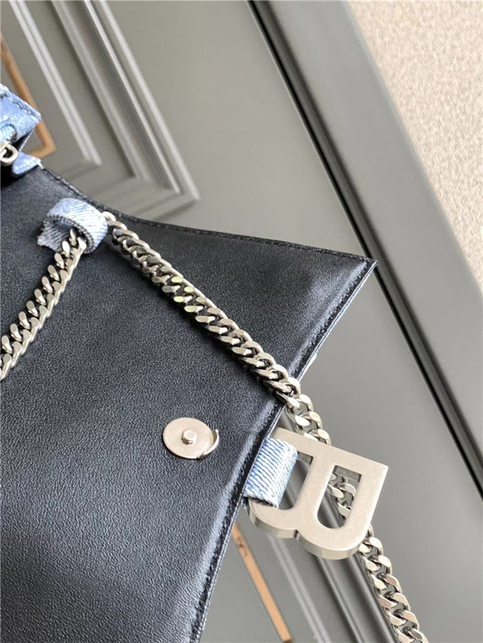 WOMEN'S HOURGLASS WALLET ON CHAIN The Hacker Project Denim/Lambskin High