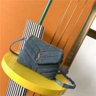 LOULOU TOY BAG IN Y-QUILTED Denim High