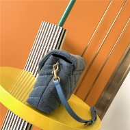 LOULOU TOY BAG IN Y-QUILTED Denim High