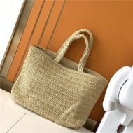 RIVE GAUCHE SUPPLE TOTE BAG IN RAFFIA CROCHET High